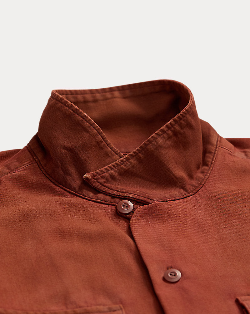 Garment-Dyed Twill Camp Shirt Brick