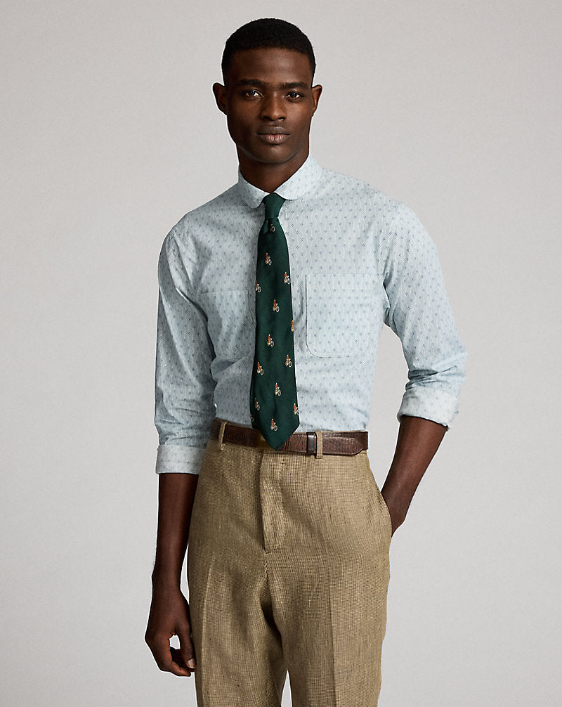 Floral-Print Woven Shirt Blue Multi