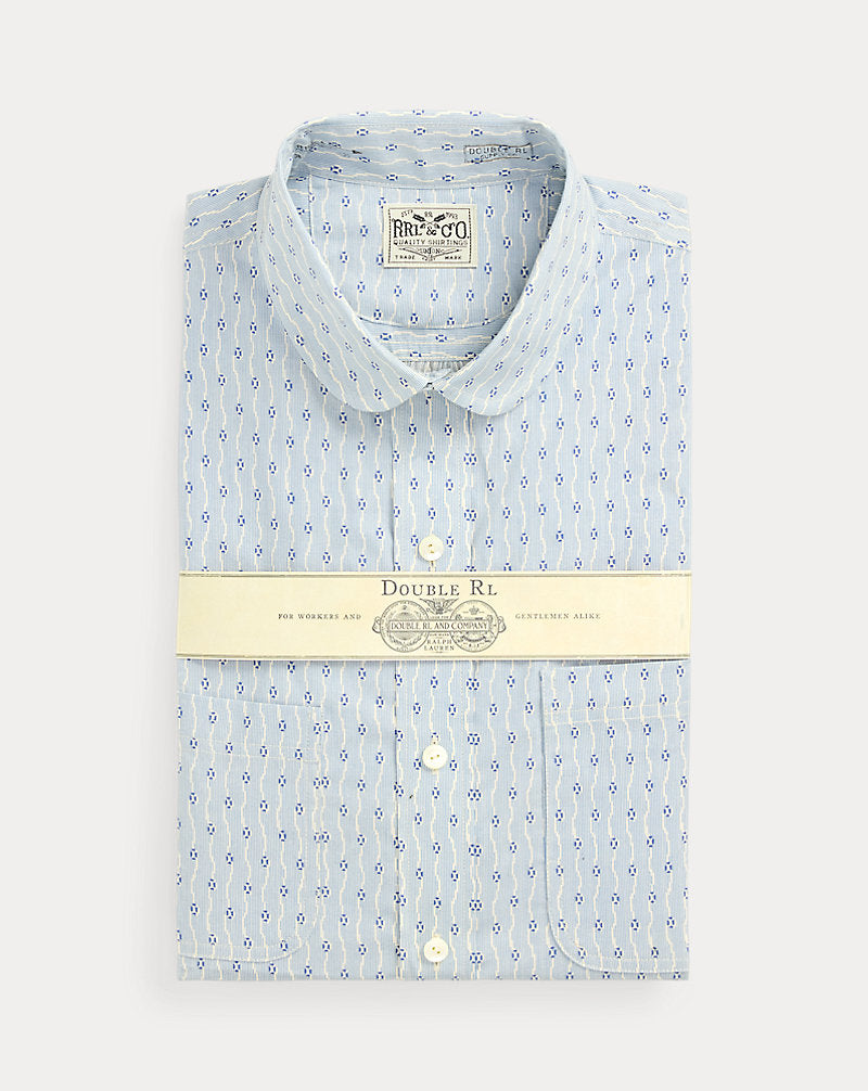 Floral-Print Woven Shirt Blue Multi