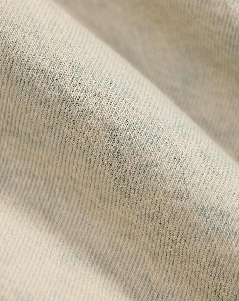 Washed Indigo Selvedge Denim Overshirt Faded Indigo