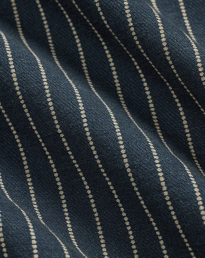 Indigo-Dot-Stripe-Twill-Overall Indigowaschung