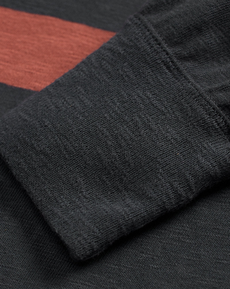 Striped Jersey Roll Neck Navy Multi