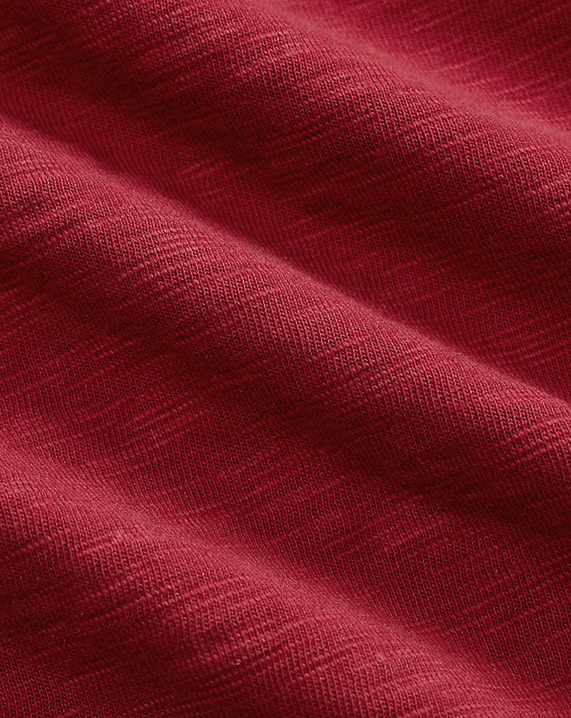Slub Jersey Graphic T-Shirt Burgundy