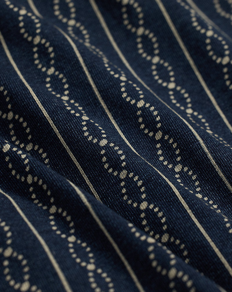 Indigo Print Jersey Camp Shirt Indigo Multi