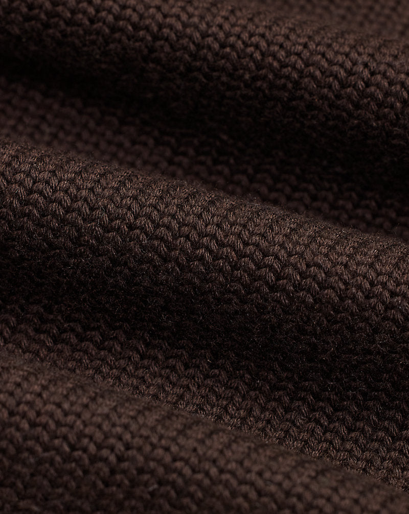 Appliqu¨¦d Wool Shawl-Collar Cardigan Brown