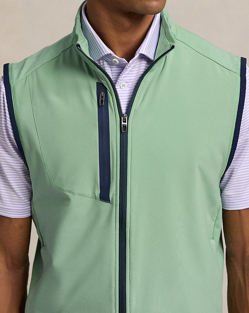 Hybrid Mockneck Gilet Faded Mint