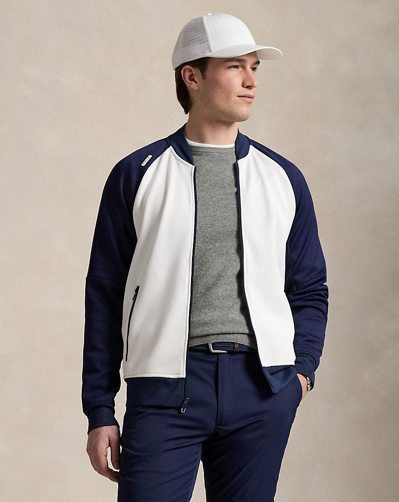 Classic Fit Stretch Double-Knit Jacket White/Refined Navy