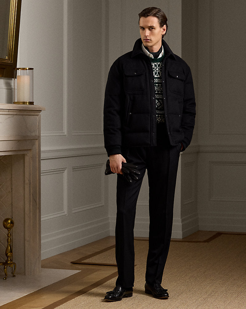 Bennett Wool-Blend Down Jacket Polo Black