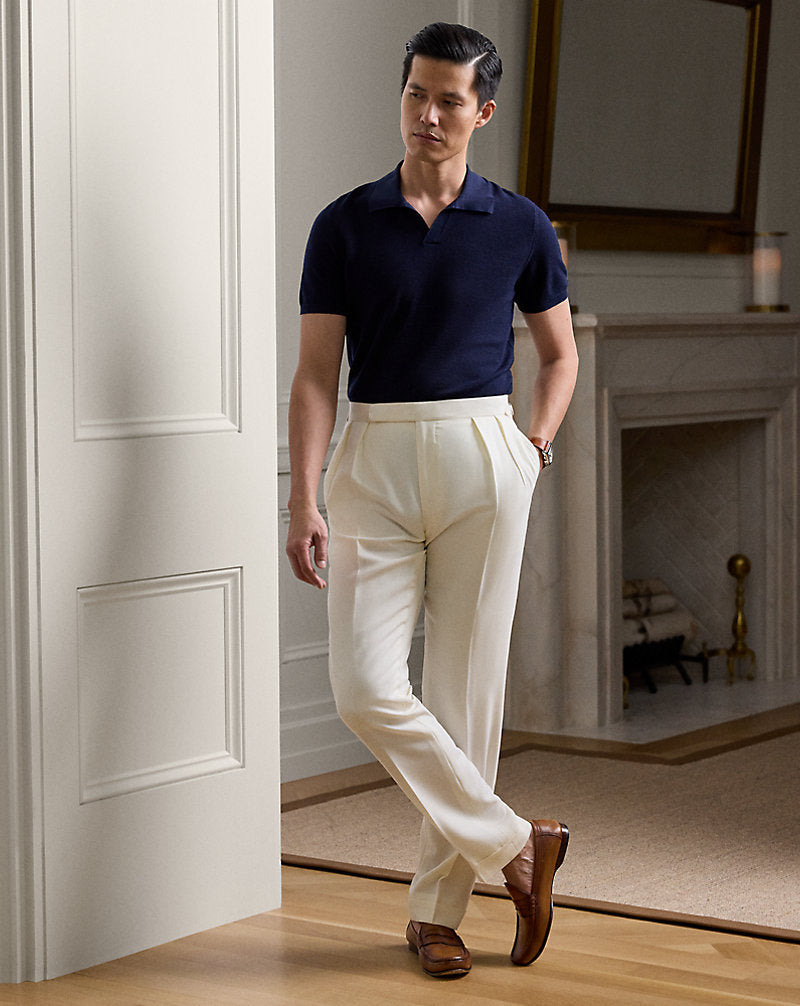 Textured Silk-Cotton Jumper Classic Chairman Navy