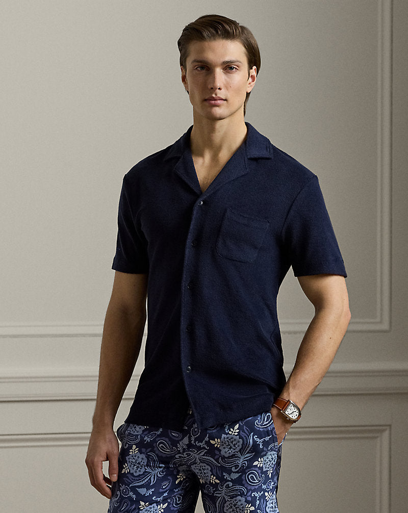 Riviera Terry Camp Shirt Classic Chairman Navy