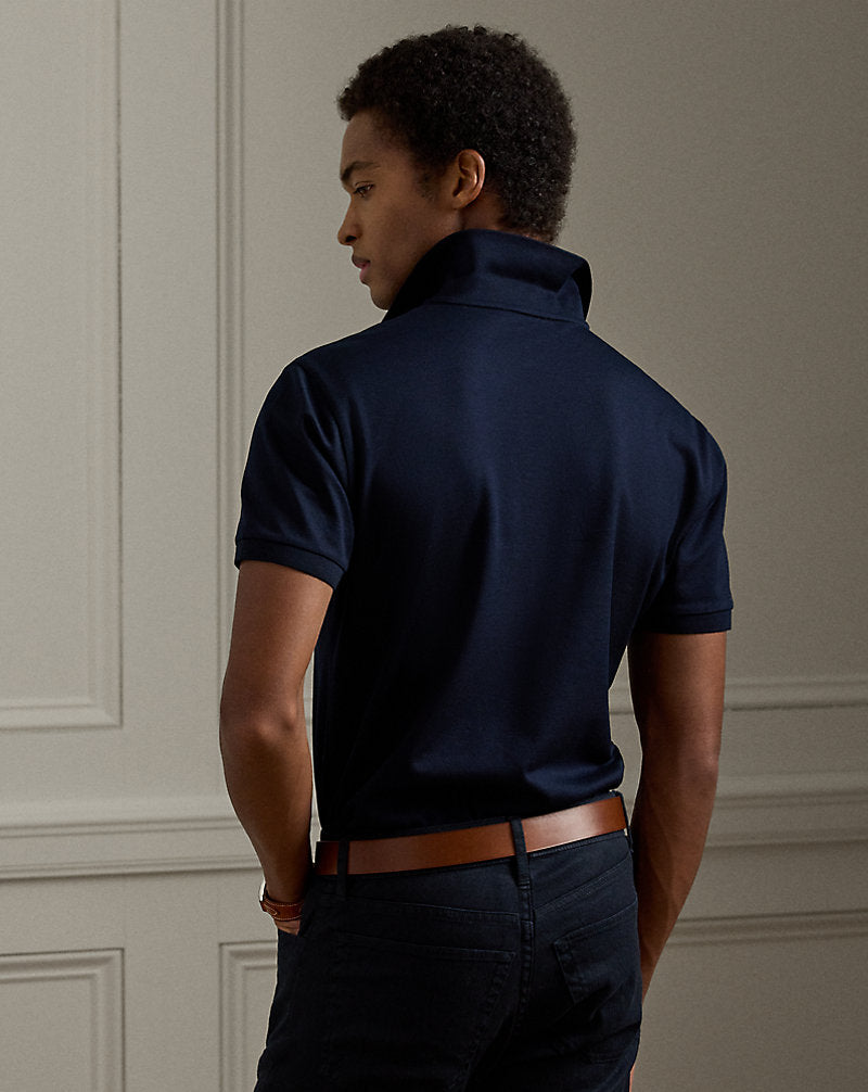 Custom Slim Polo Bear Piqu¨¦ Polo Shirt Classic Chairman Navy