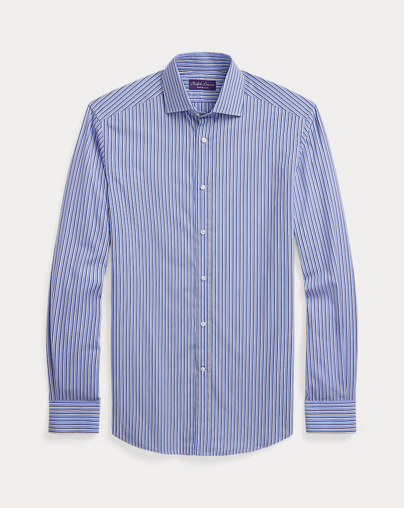 Striped Poplin Shirt Light Blue/Navy