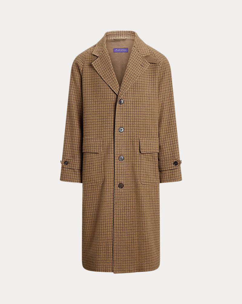 Hand-Tailored Cashmere-Wool Topcoat Brown/Tan Multi